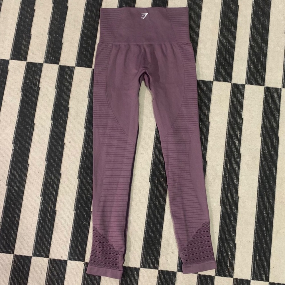 GYMSHARK Women’s Purple Wash Energy Seamless Leggings Small - Picture 7 of 12